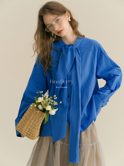 Statement Tie-Neck Shirt