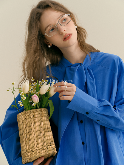 Statement Tie-Neck Shirt