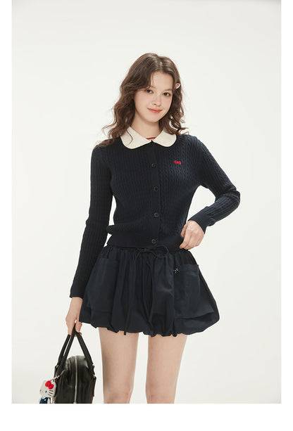 Bubble Skirt With Large Pockets & Metal Charm