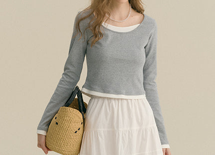 Faux Layered Casual T-Shirt