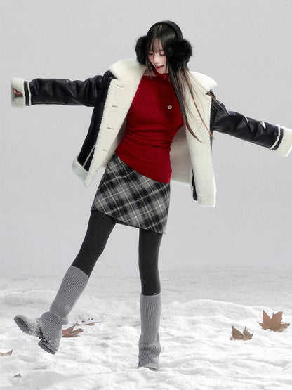 One-Shoulder Ruched Cotton Knit Top With Hibiscus Embroidery