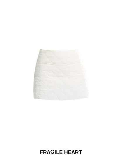 Diamond-Quilted Jacket And Mini Skirt