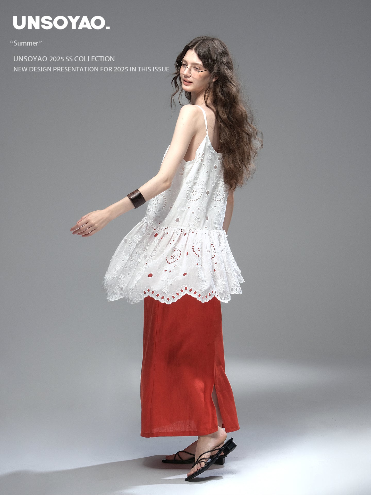 Elastic Waist Straight Linen Maxi Skirt