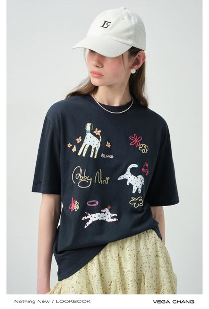 Puppy T-Shirt & Flutter Skirt