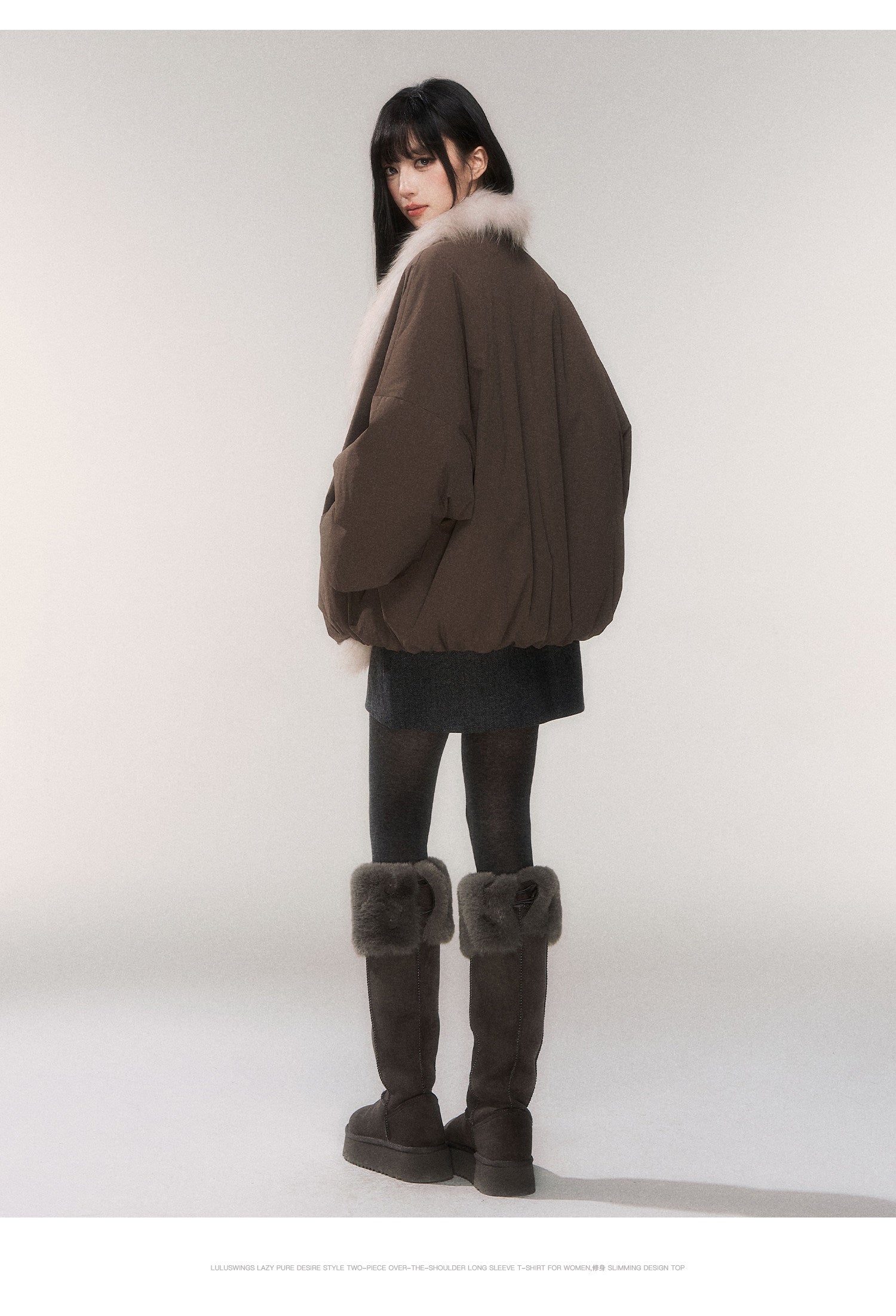 90% White Goose Down Jacket With Fox Fur Collar – MILL MINORITY