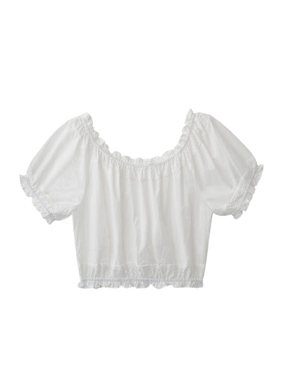 Two-Way Smocked Off-Shoulder Blouse
