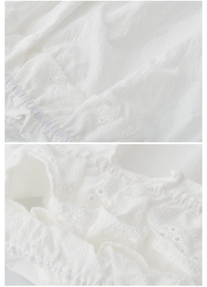 Two-Way Smocked Off-Shoulder Blouse