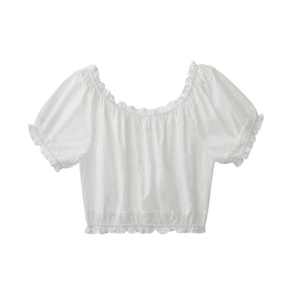 Two-Way Smocked Off-Shoulder Blouse