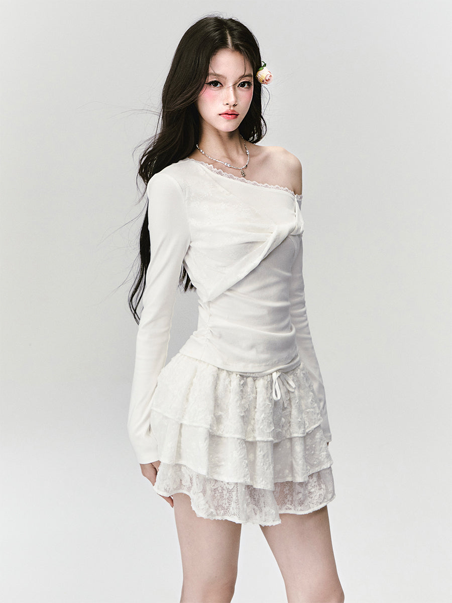 Asymmetric One-Shoulder Twisted Top