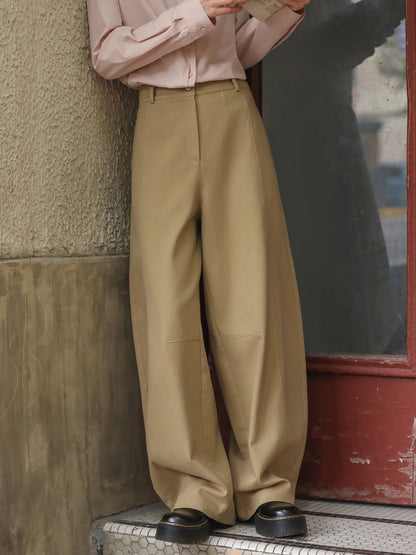 High Waist Loose Fit Scimitar Pants