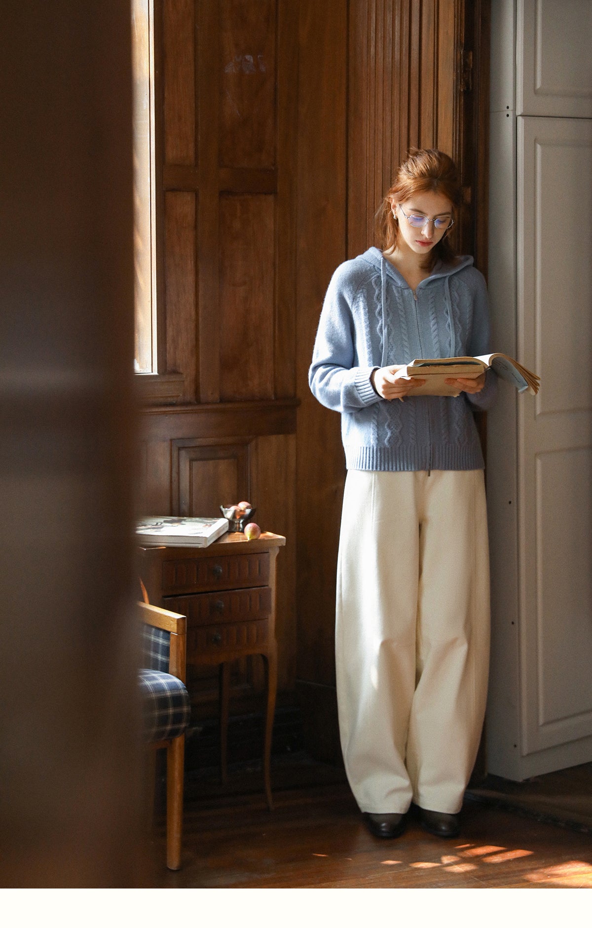 High Waist Loose Fit Scimitar Pants