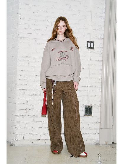 Relaxed Fit Straight Corduroy Pants