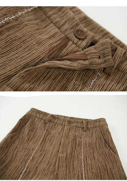 Relaxed Fit Straight Corduroy Pants