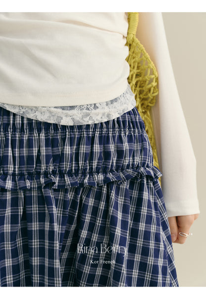 Smocked Check Convertible Skirt/Top
