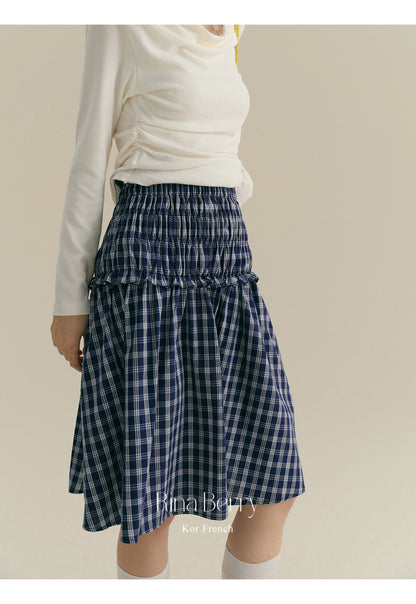 Smocked Check Convertible Skirt/Top