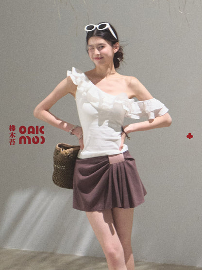 Ruffled One-Shoulder Top