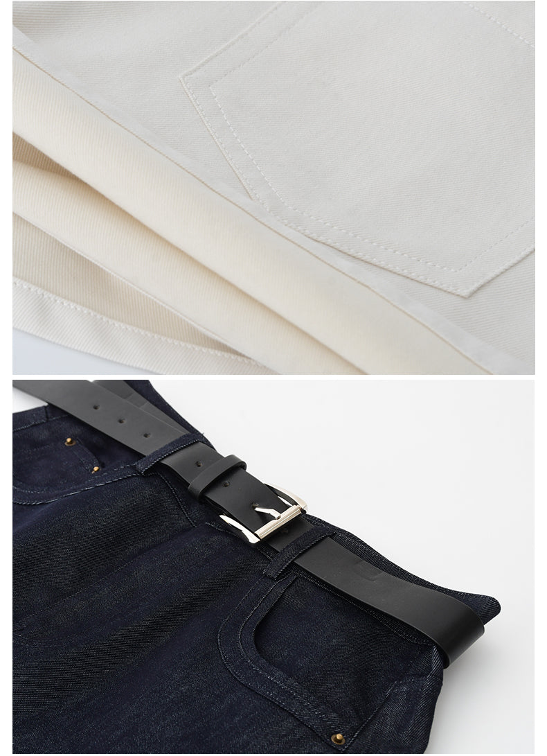 Asymmetric Overlap Mini Skirt