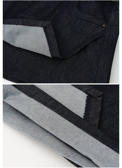 Asymmetric Overlap Mini Skirt