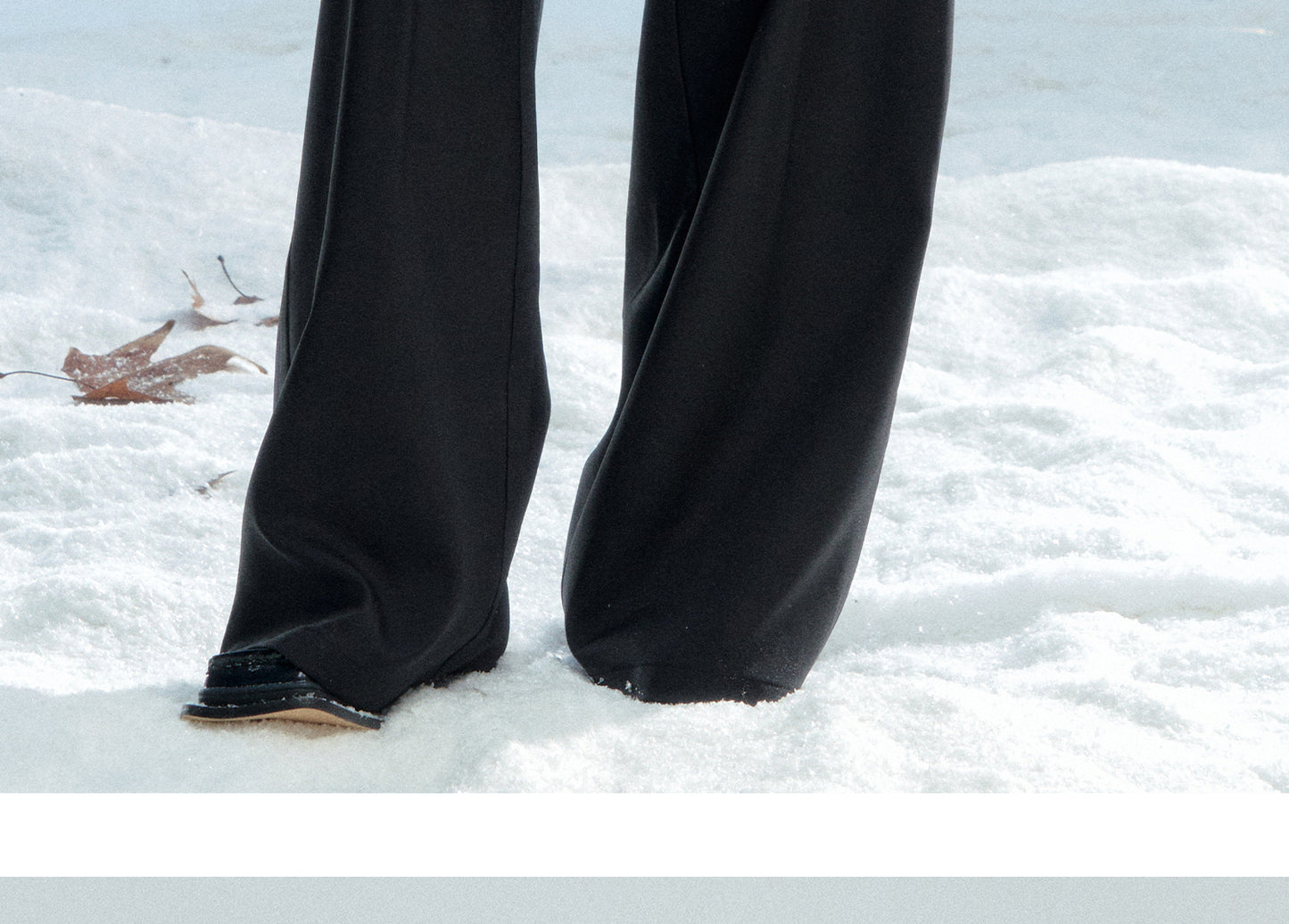 Lace-Detail Flowy Wide-Leg Pants