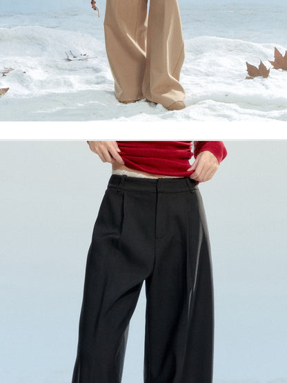 Lace-Detail Flowy Wide-Leg Pants