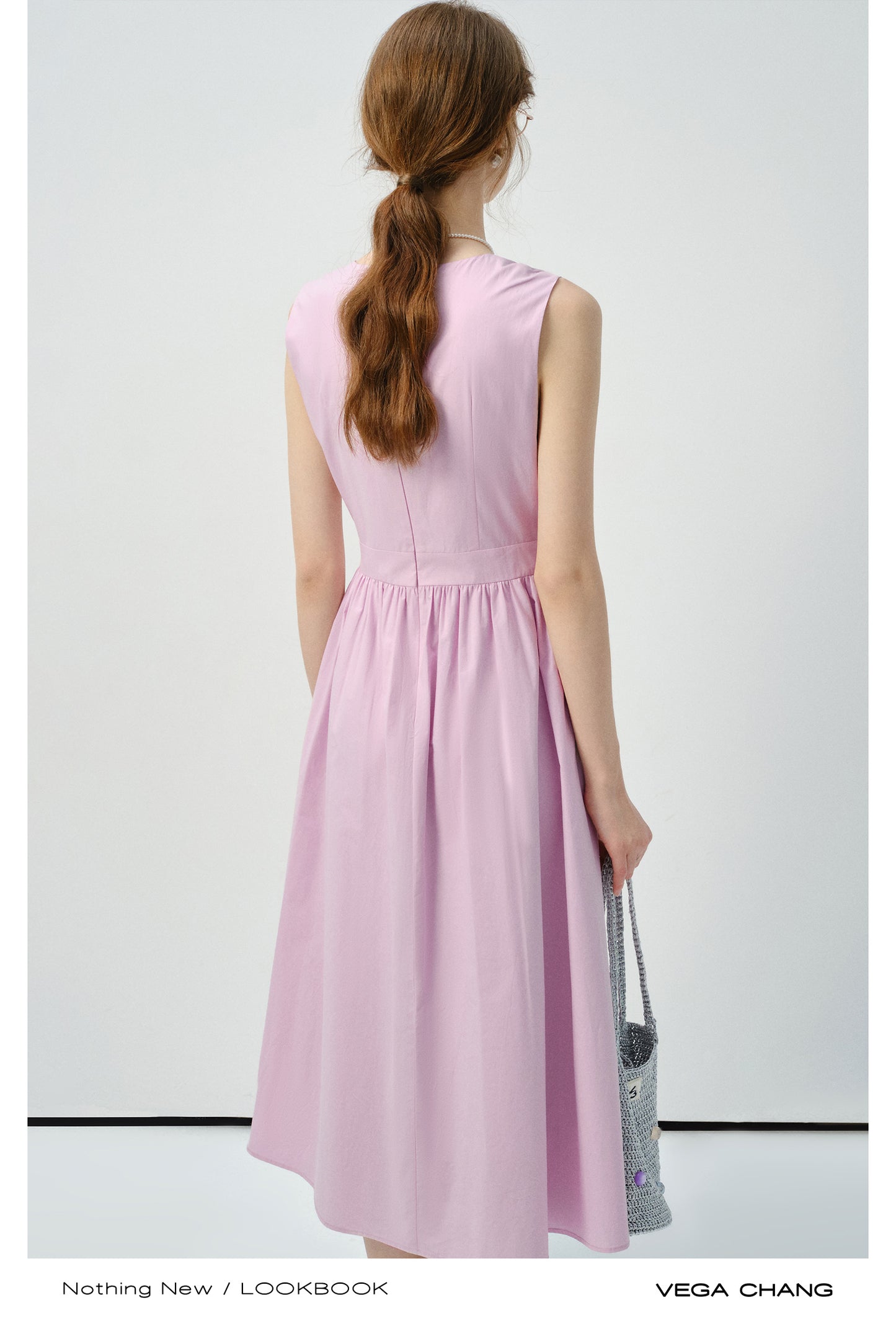 Sleeveless Dress With Fold Detail