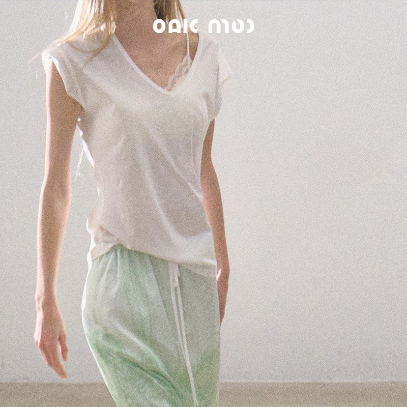 Basic Cotton V-Neck T-Shirt
