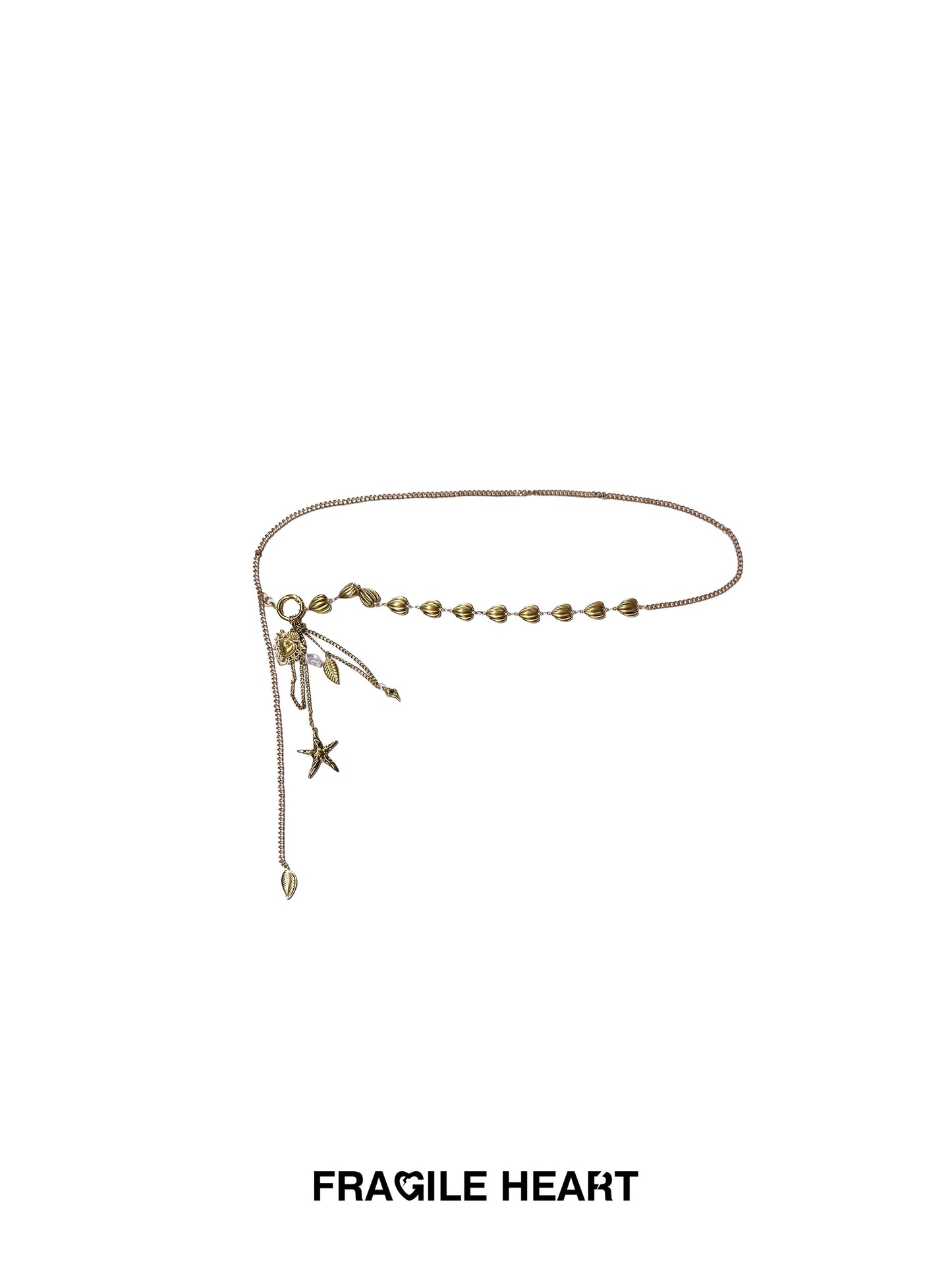 Gold-Tone Charm Chain Belt