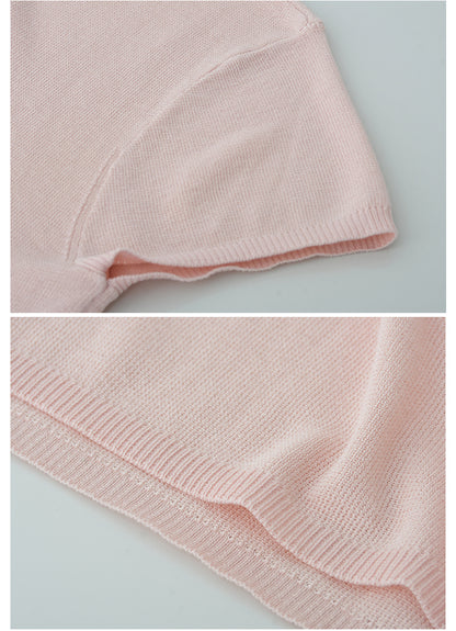Soft Linen Blend Layered-Look Knit Top