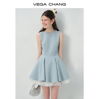 Tulle-Lined Full Skirt Sleeveless Dress