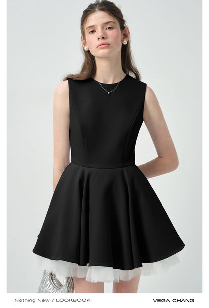 Tulle-Lined Full Skirt Sleeveless Dress