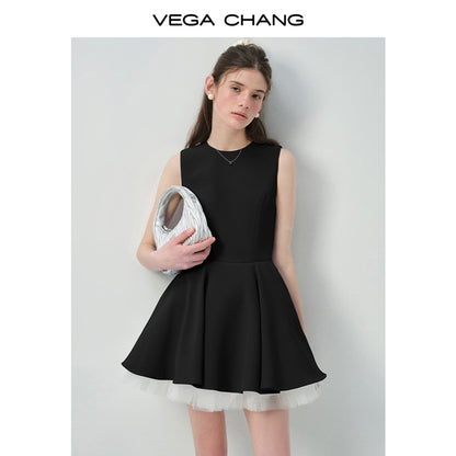 Tulle-Lined Full Skirt Sleeveless Dress