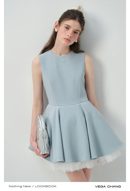 Tulle-Lined Full Skirt Sleeveless Dress