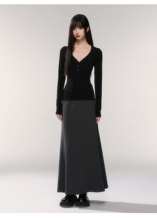 Slim-Fit V-Neck Base Layer Top