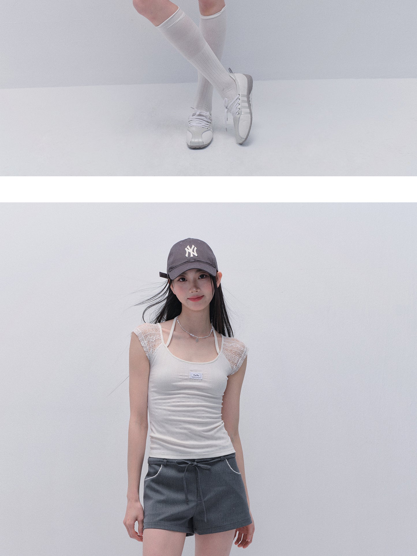Straight-Leg Shorts With A Slim Tie Belt
