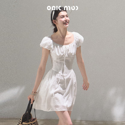 Puff-Sleeve Dress In 2 Variations, 2 Lengths