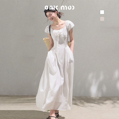 Puff-Sleeve Dress In 2 Variations, 2 Lengths