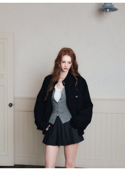 Loose-Fit Flap-Pocket Jacket