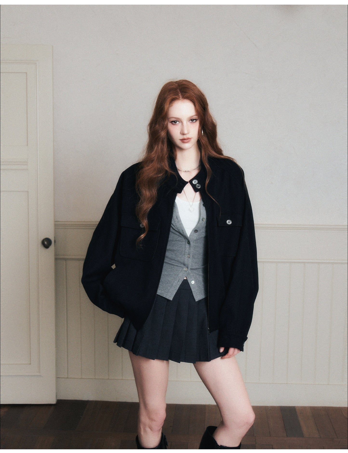 Loose-Fit Flap-Pocket Jacket