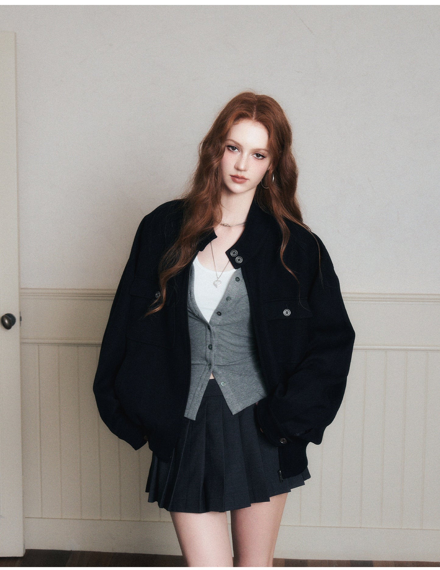 Loose-Fit Flap-Pocket Jacket