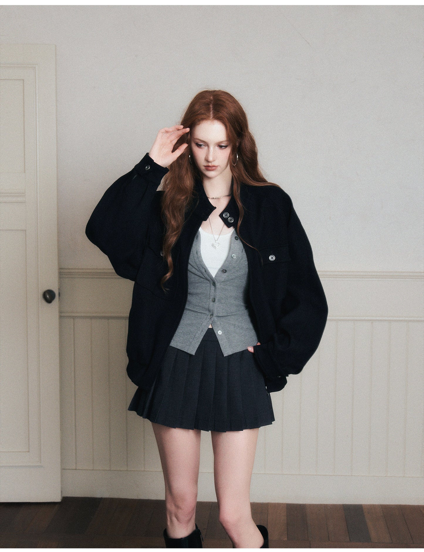 Loose-Fit Flap-Pocket Jacket