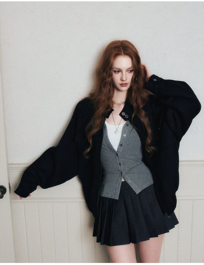 Loose-Fit Flap-Pocket Jacket