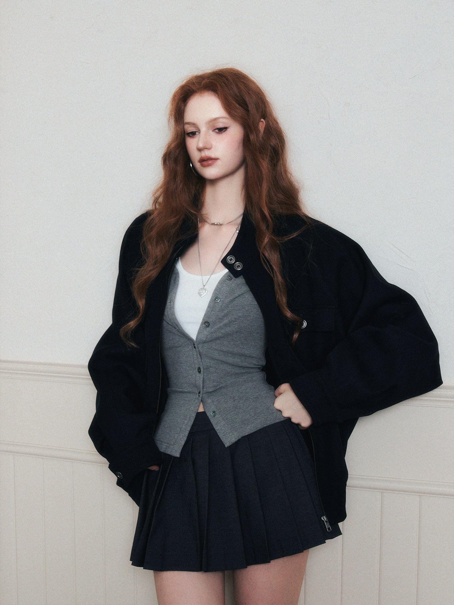 Loose-Fit Flap-Pocket Jacket