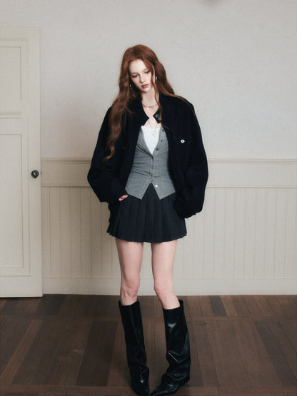 Loose-Fit Flap-Pocket Jacket