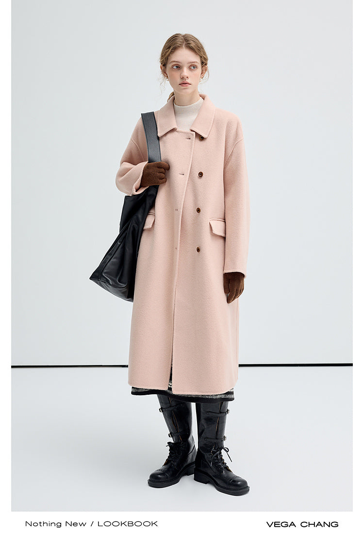 Classic Wool Overcoat With Dropped Shoulders