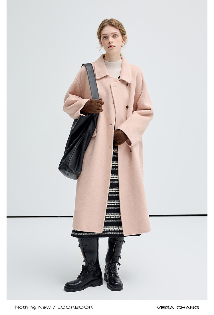 Classic Wool Overcoat With Dropped Shoulders