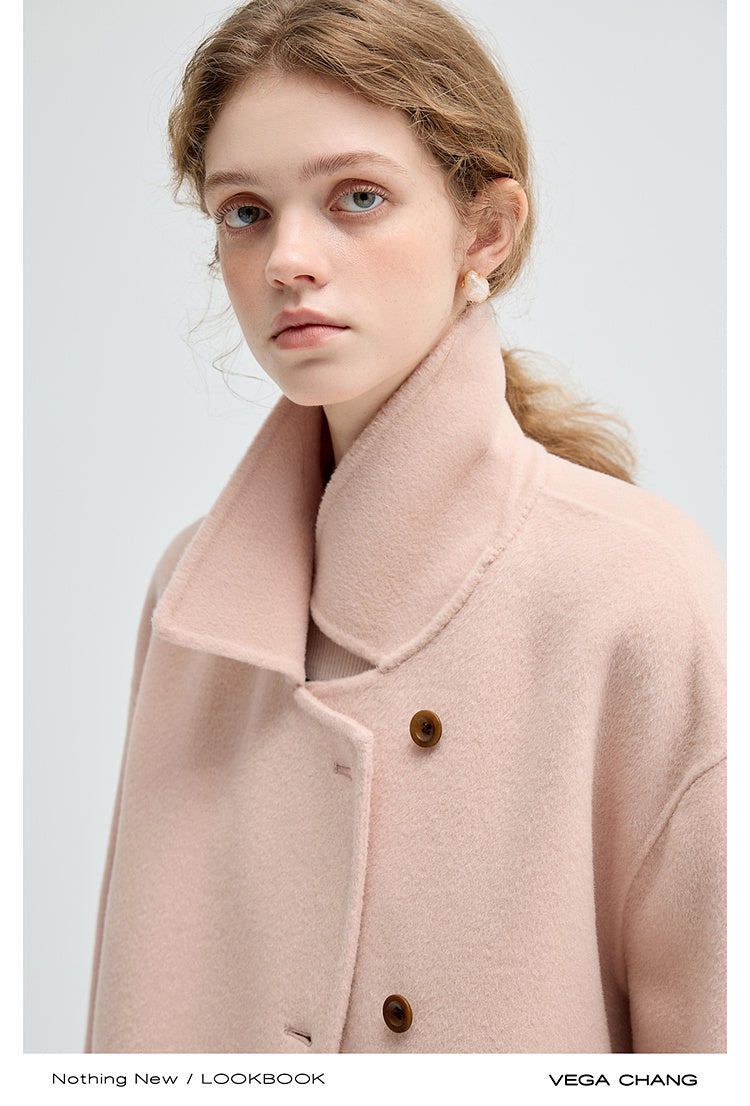 Classic Wool Overcoat With Dropped Shoulders