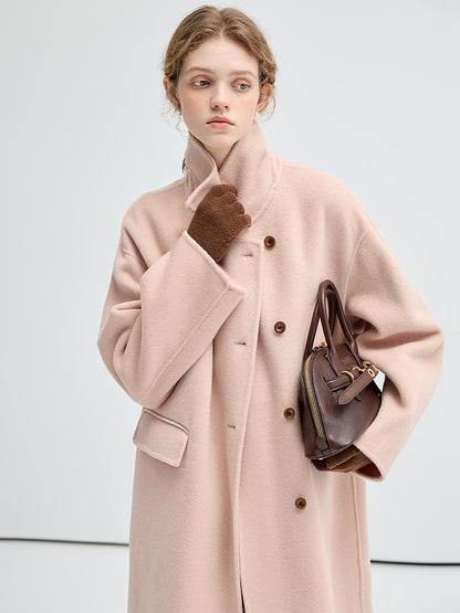 Classic Wool Overcoat With Dropped Shoulders