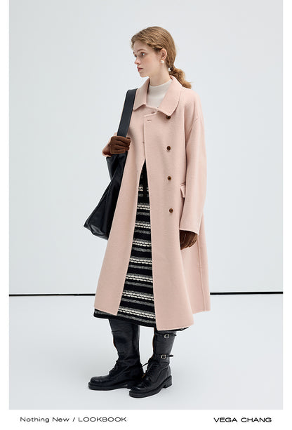 Classic Wool Overcoat With Dropped Shoulders