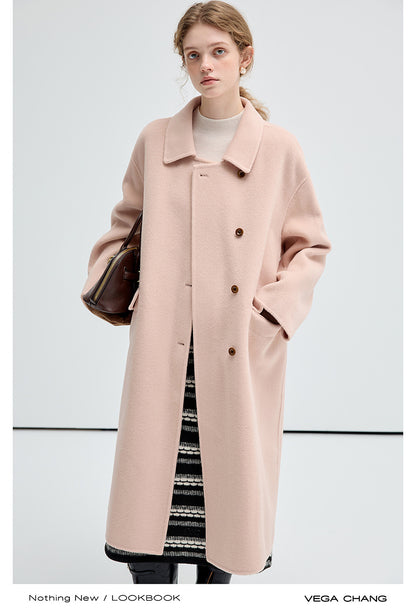 Classic Wool Overcoat With Dropped Shoulders