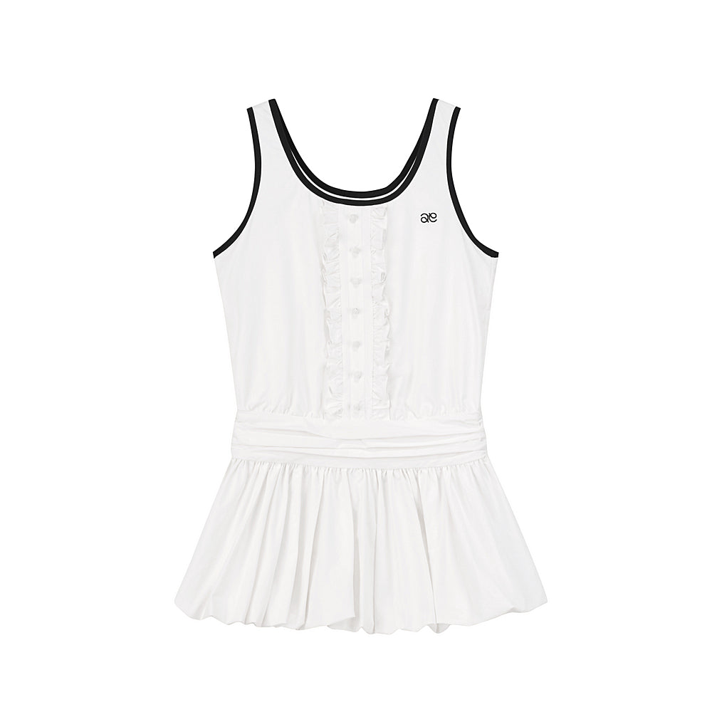 Bubble Hem Dress With Contrast Edging
